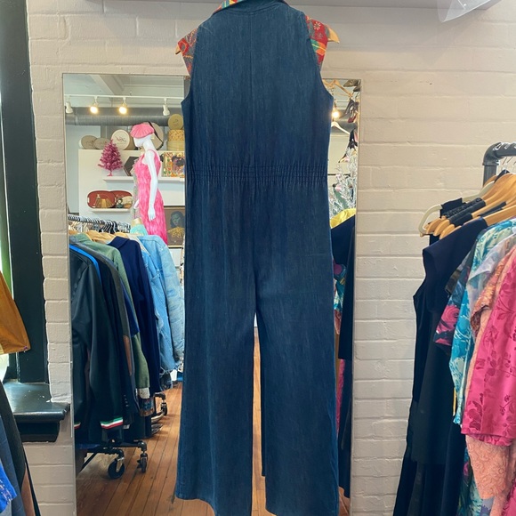 1970s Oops California denim jumpsuit bell bottom S - Picture 9 of 11